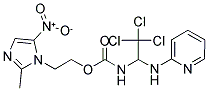 2-(2-METHYL-5-NITRO-1H-1-IMIDAZOLYL)ETHYL N-[2,2,2-TRICHLORO-1-(2-PYRIDYLAMINO)ETHYL]CARBAMATE 结构式