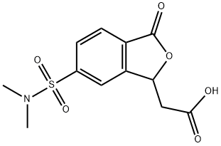 (6-DIMETHYLSULFAMOYL-3-OXO-1,3-DIHYDRO-ISOBENZOFURAN-1-YL)-ACETIC ACID 结构式