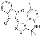 2-(4,4,8-TRIMETHYL-4,5-DIHYDRO-1H-[1,2]DITHIOLO[3,4-C]QUINOLIN-1-YLIDENE)-1H-INDENE-1,3(2H)-DIONE 结构式