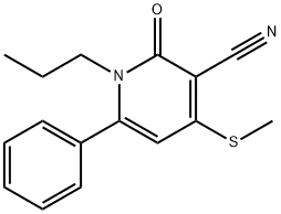 4-(METHYLSULFANYL)-2-OXO-6-PHENYL-1-PROPYL-1,2-DIHYDRO-3-PYRIDINECARBONITRILE 结构式