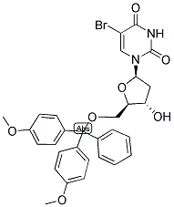 5-溴-2'-脱氧-5'-O-DMT-尿苷 结构式