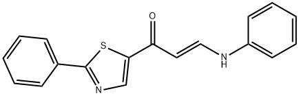 3-ANILINO-1-(2-PHENYL-1,3-THIAZOL-5-YL)-2-PROPEN-1-ONE 结构式