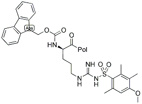 FMOC-D-ARG(MTR)-WANG RESIN 结构式