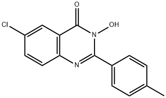 6-Chloro-3-hydroxy-2-(4-methylphenyl)-4(3H)-quinazolinone 结构式