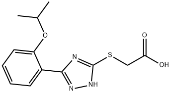 2-((5-(2-异丙氧基苯基)-1H-1,2,4-三唑-3-基)硫代)乙酸 结构式