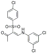 4-((3,5-DICHLOROPHENYL)AMINO)-3-((4-CHLOROPHENYL)SULFONYL)BUT-3-EN-2-ONE 结构式