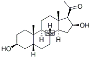 5-BETA-PREGNAN-3-BETA, 16-BETA-DIOL-20-ONE 结构式