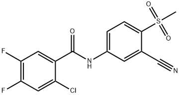 2-氯-N-(3-氰基-4-(甲基磺酰基)苯基)-4,5-二氟苯甲酰胺 结构式