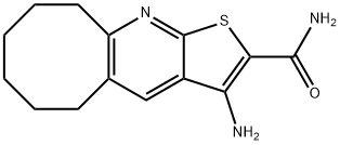 3-AMINO-5,6,7,8,9,10-HEXAHYDROCYCLOOCTA[B]THIENO[3,2-E]PYRIDINE-2-CARBOXAMIDE 结构式