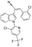 3-(2-CHLOROPHENYL)-2-(1-[3-CHLORO-5-(TRIFLUOROMETHYL)-2-PYRIDINYL]-1H-INDOL-3-YL)ACRYLONITRILE 结构式