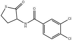 3,4-Dichloro-N-(2-oxotetrahydro-3-thiophenyl)benzenecarboxamide 结构式