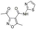 3-Acetyl-5-methyl-N-(1,3-thiazol-2-yl)-4-isoxazolecarboxamide 结构式
