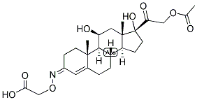 4-PREGNEN-11-BETA, 17,21-TRIOL-3,20-DIONE 21-ACETATE 3-O-CARBOXYMETHYLOXIME 结构式