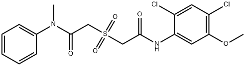 2-([2-(2,4-DICHLORO-5-METHOXYANILINO)-2-OXOETHYL]SULFONYL)-N-METHYL-N-PHENYLACETAMIDE 结构式