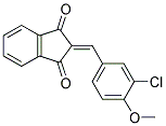 2-((3-CHLORO-4-METHOXYPHENYL)METHYLENE)INDANE-1,3-DIONE 结构式