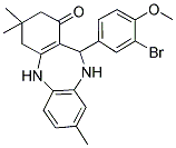 2,10-DIAZA-9-(3-BROMO-4-METHOXYPHENYL)-5,5,13-TRIMETHYLTRICYCLO[9.4.0.0(3,8)]PENTADECA-1(11),3(8),12,14-TETRAEN-7-ONE 结构式