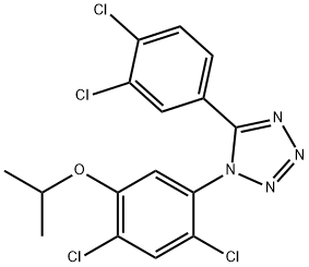 1-(2,4-DICHLORO-5-ISOPROPOXYPHENYL)-5-(3,4-DICHLOROPHENYL)-1H-1,2,3,4-TETRAAZOLE 结构式