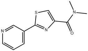 N,N-Dimethyl-2-(3-pyridinyl)-1,3-thiazole-4-carboxamide 结构式