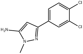 3-(3,4-二氯苯基)-1-甲基-1H-吡唑-5-胺 结构式