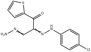 2-[2-(4-CHLOROPHENYL)HYDRAZONO]-3-OXO-3-(2-THIENYL)PROPANAL HYDRAZONE 结构式