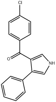 (4-CHLOROPHENYL)(4-PHENYL-1H-PYRROL-3-YL)METHANONE 结构式