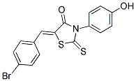 (5Z)-5-(4-BROMOBENZYLIDENE)-3-(4-HYDROXYPHENYL)-2-THIOXO-1,3-THIAZOLIDIN-4-ONE 结构式
