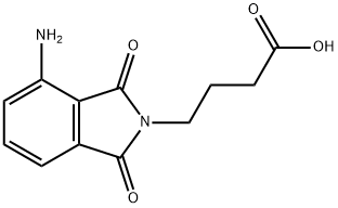 4-(4-氨基-1,3-二氧代-1,3-二氢-异吲哚-2-基)-丁酸 结构式