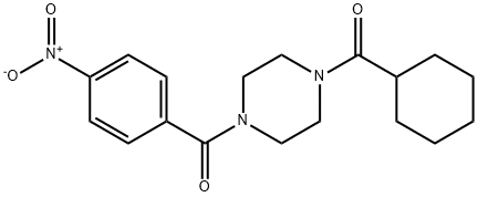 CYCLOHEXYL[4-(4-NITROBENZOYL)PIPERAZINO]METHANONE 结构式