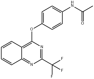 N-(4-([2-(TRIFLUOROMETHYL)-4-QUINAZOLINYL]OXY)PHENYL)ACETAMIDE 结构式