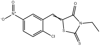 5-((2-CHLORO-5-NITROPHENYL)METHYLENE)-3-ETHYL-2-THIOXO-1,3-THIAZOLIDIN-4-ONE 结构式