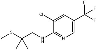 3-CHLORO-N-[2-METHYL-2-(METHYLSULFANYL)PROPYL]-5-(TRIFLUOROMETHYL)-2-PYRIDINAMINE 结构式