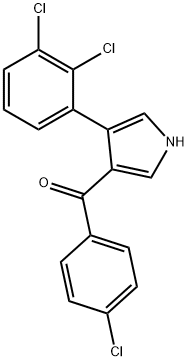 (4-CHLOROPHENYL)[4-(2,3-DICHLOROPHENYL)-1H-PYRROL-3-YL]METHANONE 结构式