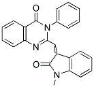 2-[(Z)-(1-METHYL-2-OXO-1,2-DIHYDRO-3H-INDOL-3-YLIDENE)METHYL]-3-PHENYLQUINAZOLIN-4(3H)-ONE 结构式