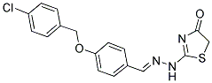 4-[(4-CHLOROBENZYL)OXY]BENZALDEHYDE (4-OXO-4,5-DIHYDRO-1,3-THIAZOL-2-YL)HYDRAZONE 结构式