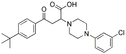 4-[4-(TERT-BUTYL)PHENYL]-2-[4-(3-CHLOROPHENYL)PIPERAZINO]-4-OXOBUTANOIC ACID 结构式