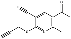 5-Acetyl-6-methyl-2-(2-propynylsulfanyl)nicotinonitrile 结构式