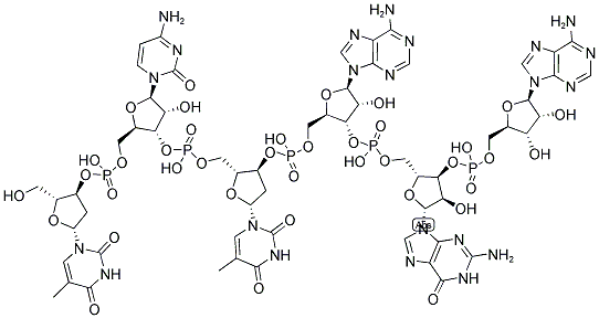 TCTAGA, 5'-NON-PHOSPHORYLATED 结构式