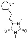 1,3-DIMETHYL-(1-METHYL-PYRROLIDINYL)-2-ETHYLIDENE-IMIDAZOLIDENE-THION-2-ONE 结构式