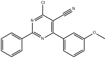 4-Chloro-6-(3-methoxyphenyl)-2-phenyl-5-pyrimidinecarbonitrile