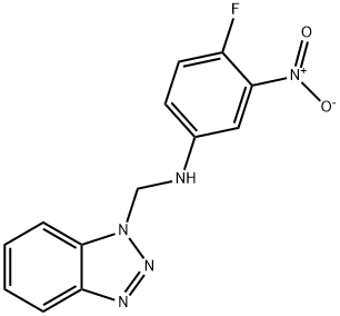 N-(1H-1,2,3-Benzotriazol-1-ylmethyl)-4-fluoro-3-nitroaniline 结构式