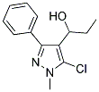 1-(5-Chloro-1-methyl-3-phenyl-1H-pyrazol-4-yl)-1-propanol 结构式