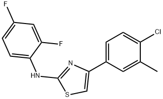 (2,4-DIFLUOROPHENYL)(4-(4-CHLORO-3-METHYLPHENYL)(2,5-THIAZOLYL))AMINE 结构式