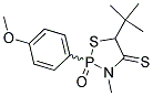 5-(TERT-BUTYL)-2-(4-METHOXYPHENYL)-3-METHYL-4-THIOXO-1,3,2LAMBDA5-THIAZAPHOSPHOLAN-2-ONE 结构式