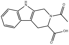 2-乙酰基-2,3,4,9-四氢-1H-吡啶并[3,4-B]吲哚-3-羧酸 结构式