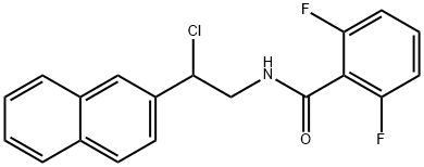 N-[2-CHLORO-2-(2-NAPHTHYL)ETHYL]-2,6-DIFLUOROBENZENECARBOXAMIDE 结构式