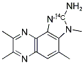 2-AMINO-3,4,7,8-TETRAMETHYL-3H-IMIDAZO[4,5-F]QUINOXALINE 2-14C 结构式