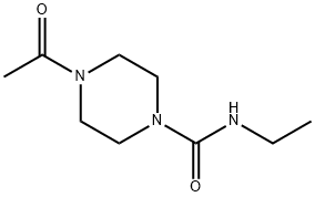 4-乙酰基-N-乙基哌嗪-1-噁唑甲酰胺 结构式