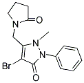 4-BROMO-2-METHYL-3-((2-OXOPYRROLIDINYL)METHYL)-1-PHENYL-3-PYRAZOLIN-5-ONE 结构式