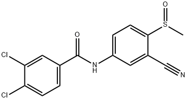 3,4-二氯-N-(3-氰基-4-(甲基亚磺酰基)苯基)苯甲酰胺 结构式