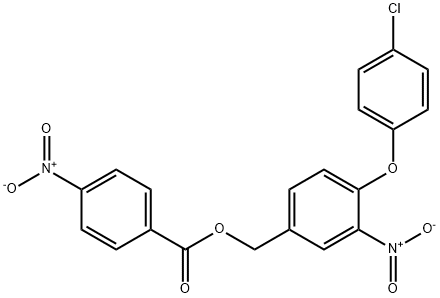 4-(4-CHLOROPHENOXY)-3-NITROBENZYL 4-NITROBENZENECARBOXYLATE 结构式